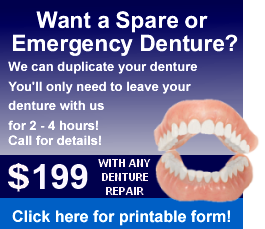 Duplicate spare clone emergeny denture.