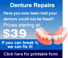 Partial denture repair